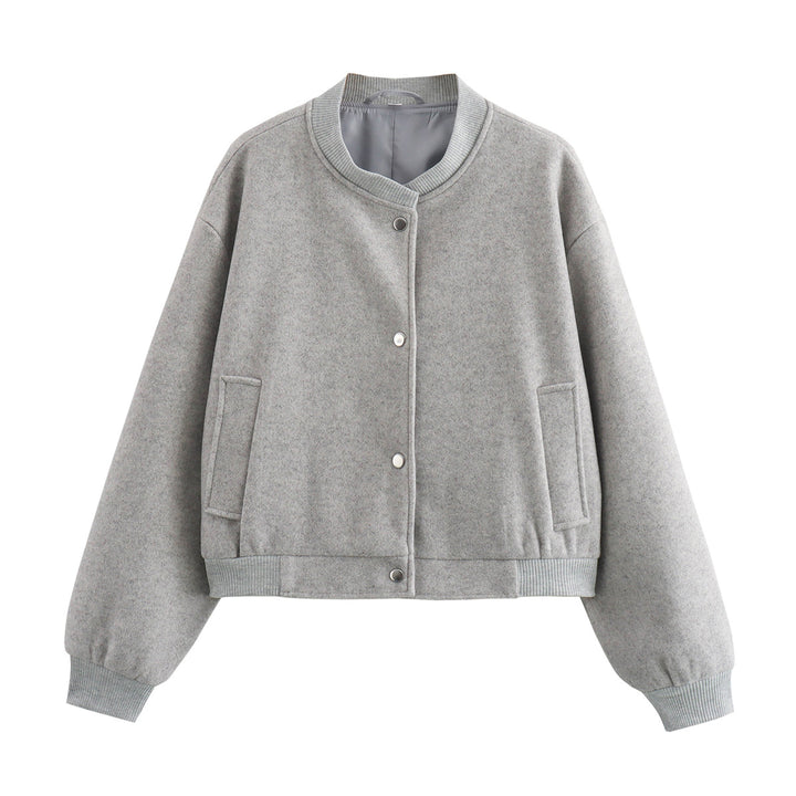 Damen modische Übergangsjacke mit elastischen Bündchen und praktischen Pattentaschen Drune