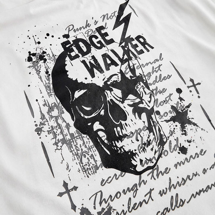 Damen kreatives Grafik-T-Shirt mit verführerischem Rückenausschnitt Drune