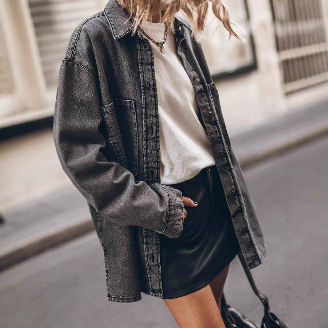 Damen lässige Jeansjacke Drune