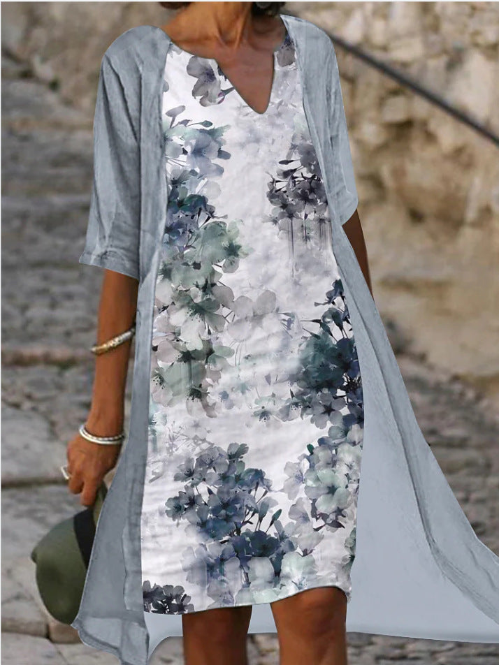 Damen Sommerkleid mit floralem Design und luftiger Schnittführung Drune