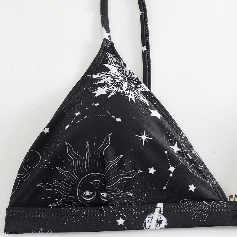 Damen Triangel-Bikini mit verspieltem Sternen-Design Drune