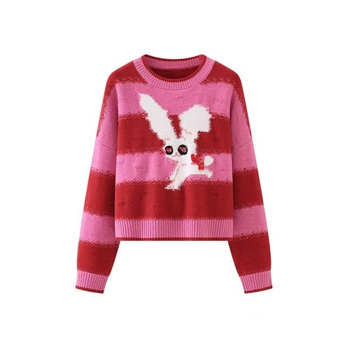 Damen Pullover mit einzigartigem Tier-Motiv und modischem Farbverlauf Drune