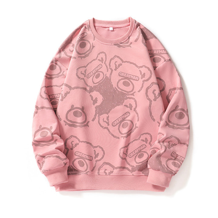 Herren lässiger Sweatshirt mit kreativem Tiermotiv Drune