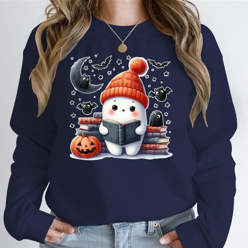 Damen Sweatshirt mit verspieltem Halloween-Motiv und hochwertigem Material Drune