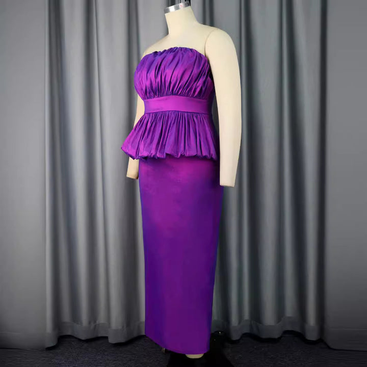 Damen Elegantes Abendkleid mit gerafftem Oberteil und figurbetonter Silhouette Drune