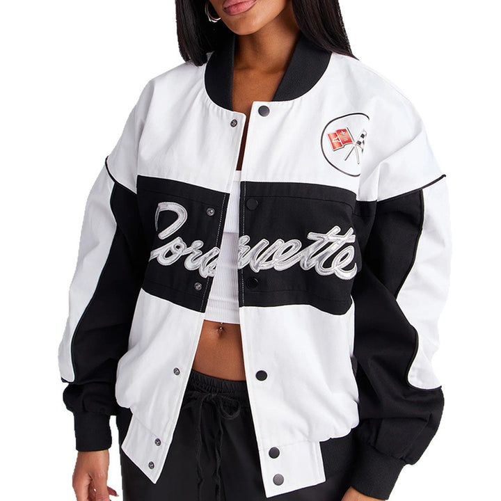 Damen oversized Collegejacke Drune