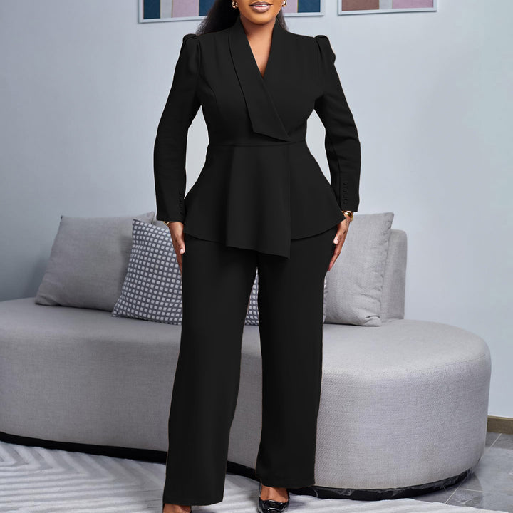 Damen Anzug mit elegantem Blazer und weitem Hosenbein Drune
