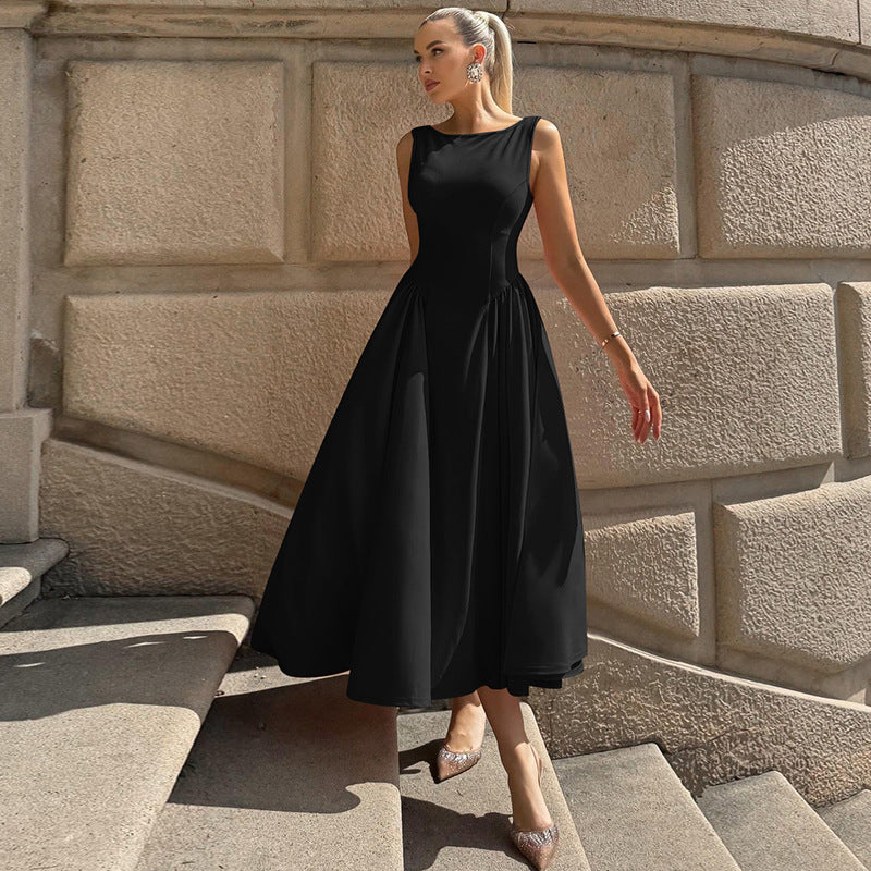 Damen Maxikleid mit elegantem Schnitt und fließendem Material Drune
