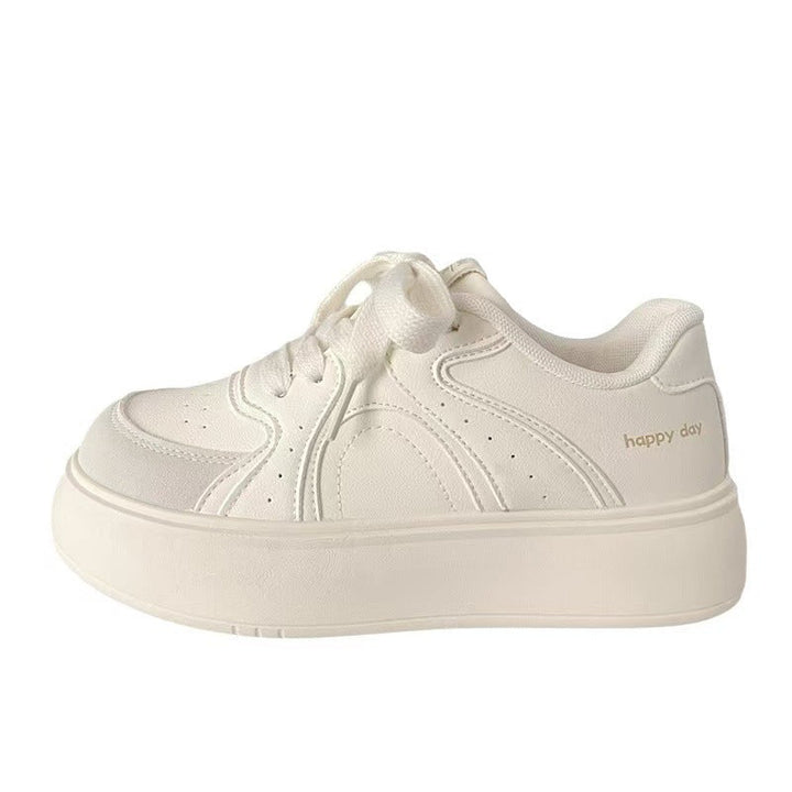 Damen Elegante Plateau-Sneaker mit strukturiertem Obermaterial Drune