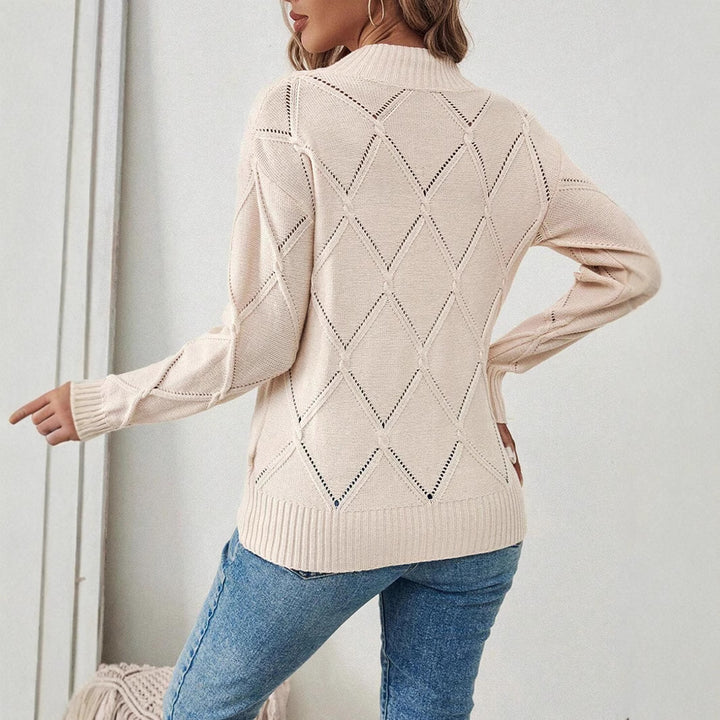 Damen Feinstrickpullover mit höchstem Tragekomfort und modischem Rautenmuster Drune