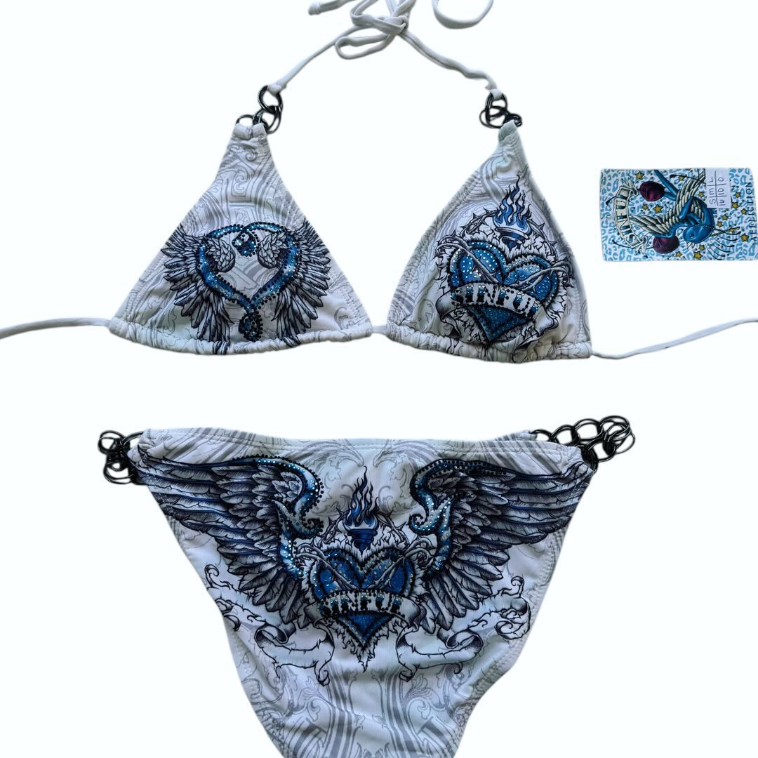 Damen Triangel-Bikini mit aufwändigem Grafikdesign und modischen Details Drune