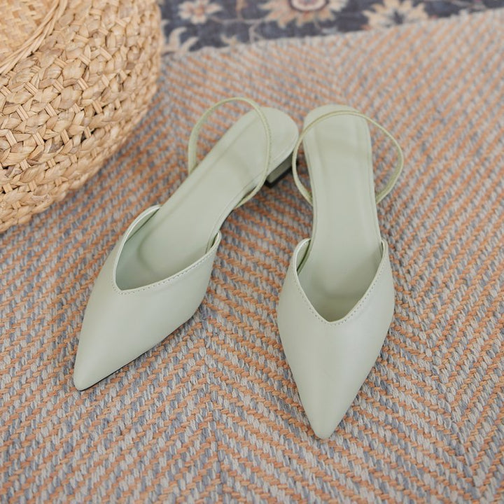 Damen elegante Slingback Pumps mit spitzem Zehenbereich Drune