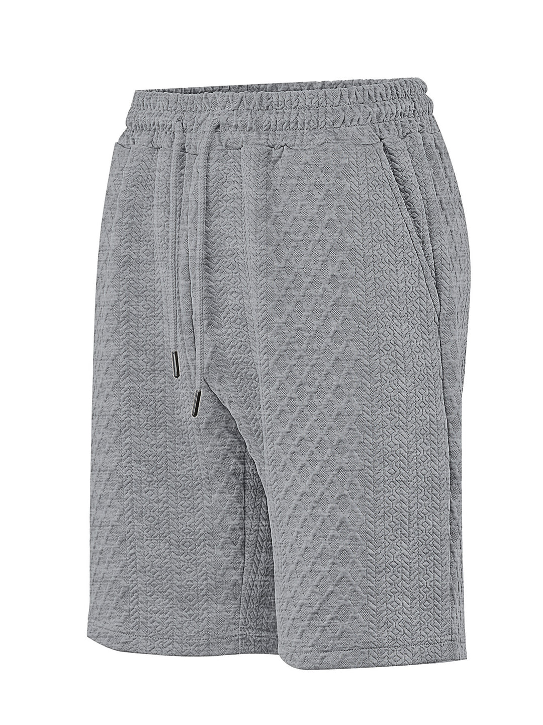Herren nan strukturierte Lounge-Shorts mit Elastikbund Tunnelzug und seitlichen Eingrifftaschen Drune