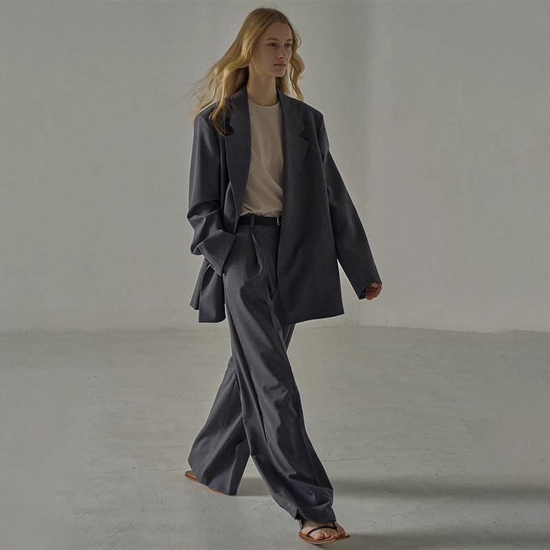 Damen Eleganter Oversized-Blazer mit edlem Schnitt Drune