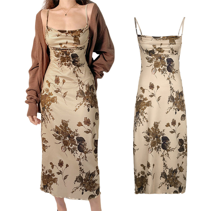 Damen Maxikleid mit elegantem floralem Design Drune