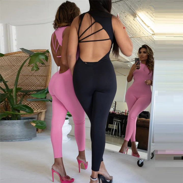 Damen Sportlicher Langoverall mit innovativem Cut-Out Drune