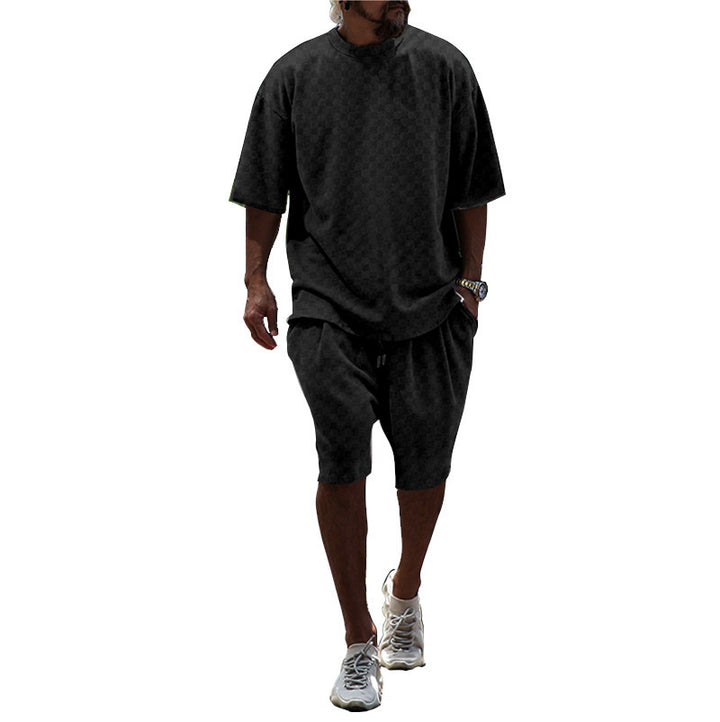 Herren komfortables Sommer-Set mit Übersize-T-Shirt und Shorts Drune
