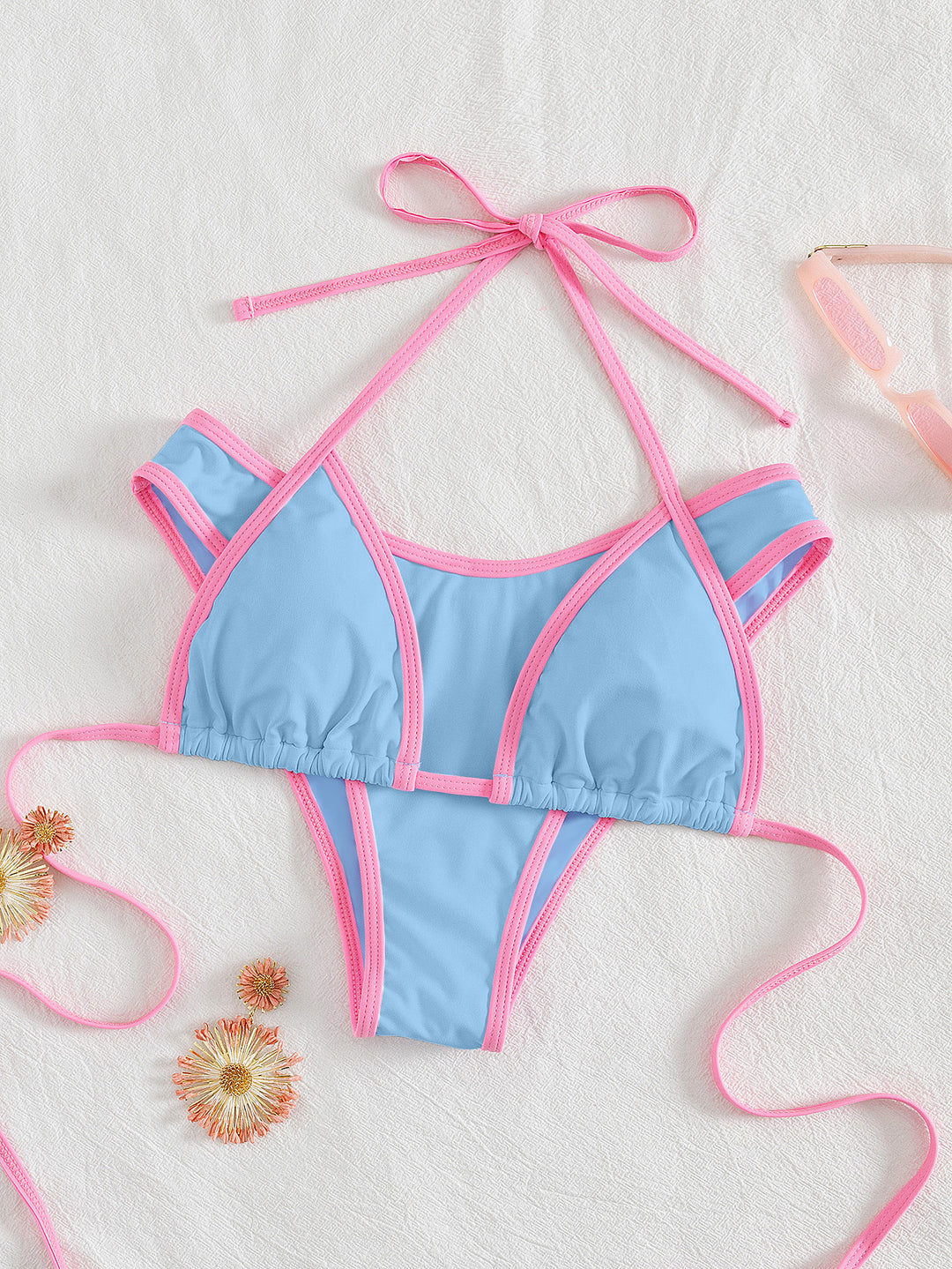 Damen Triangel-Bikini mit aufregendem Streifen-Design Drune
