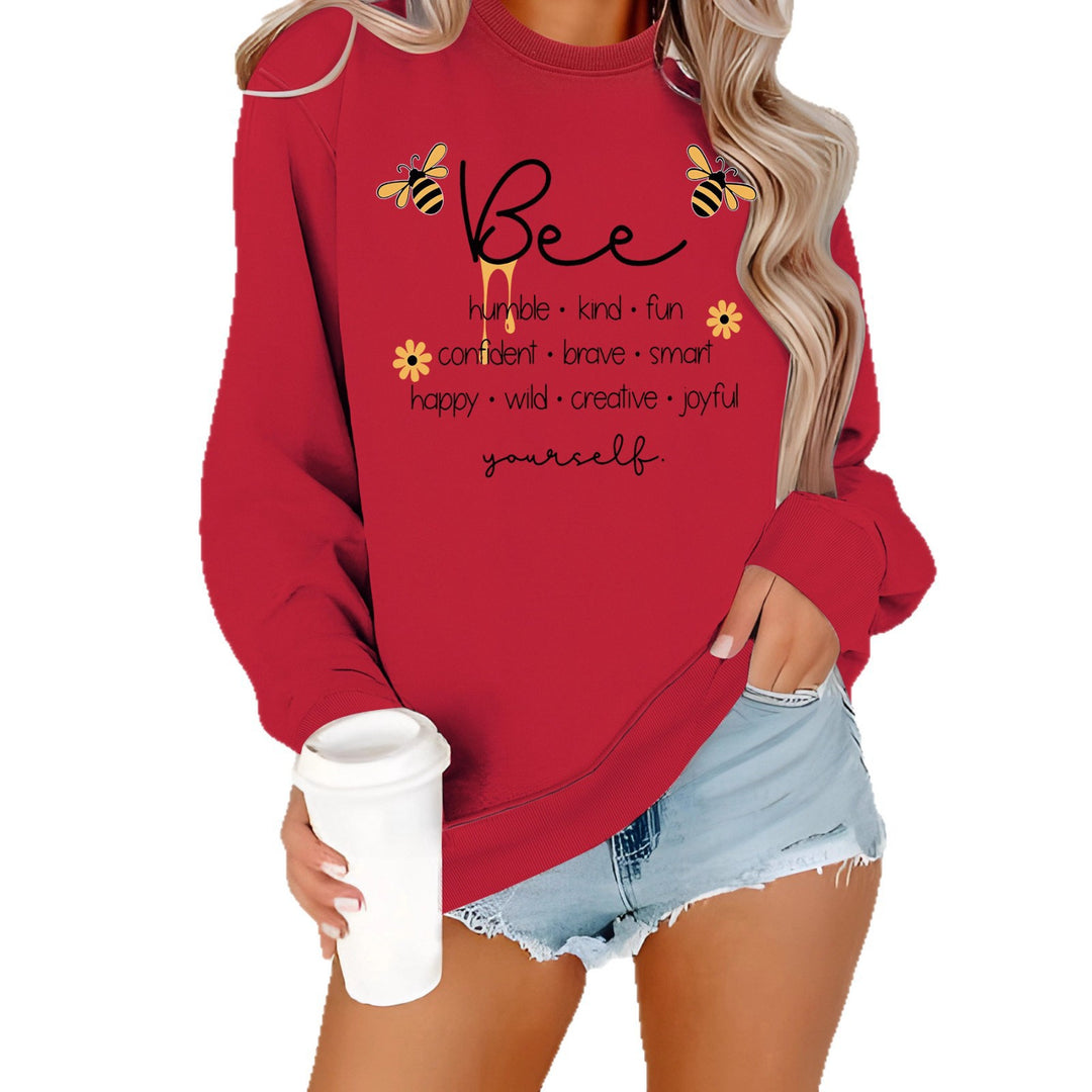 Damen Sweatshirt mit inspirierendem Bienenmotiv und positiven Affirmationen Drune
