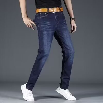 Herren Slim Fit Jeans mit elastischem Bund und modernen Akzenten Drune