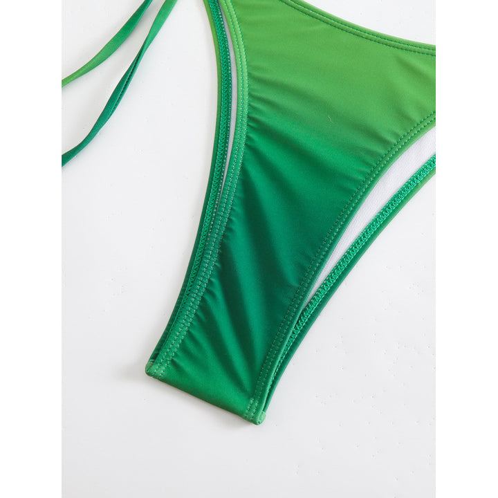 Damen Bikini-Set mit transparentem Oberteil und verstellbaren Trägern Drune