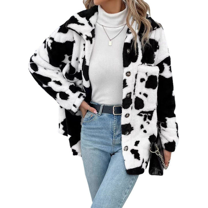 Damen Kuschelige Plüschjacke im Tiermotiv Drune