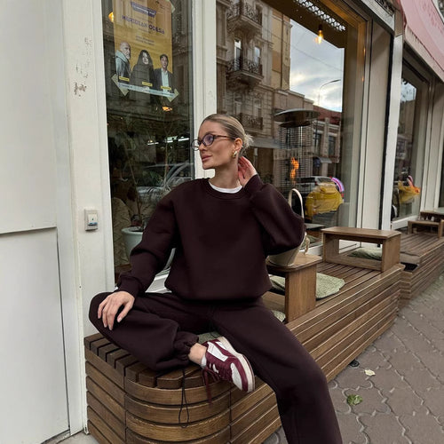 Damen gemusterter Oversized Sweatshirt Drune