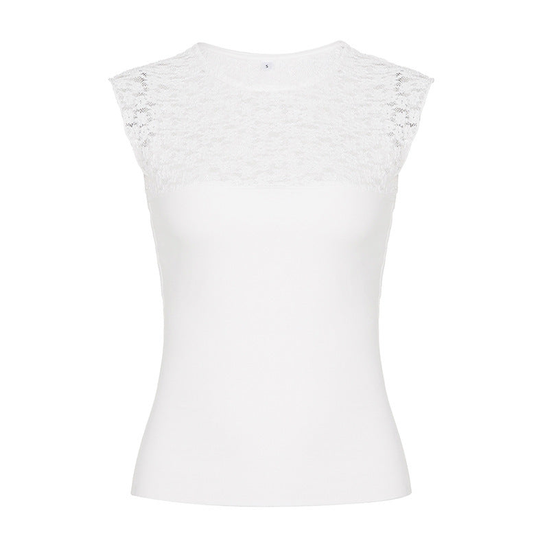 Damen Spitzen-Cami-Top mit stilvollem Design und feinen Akzenten Drune