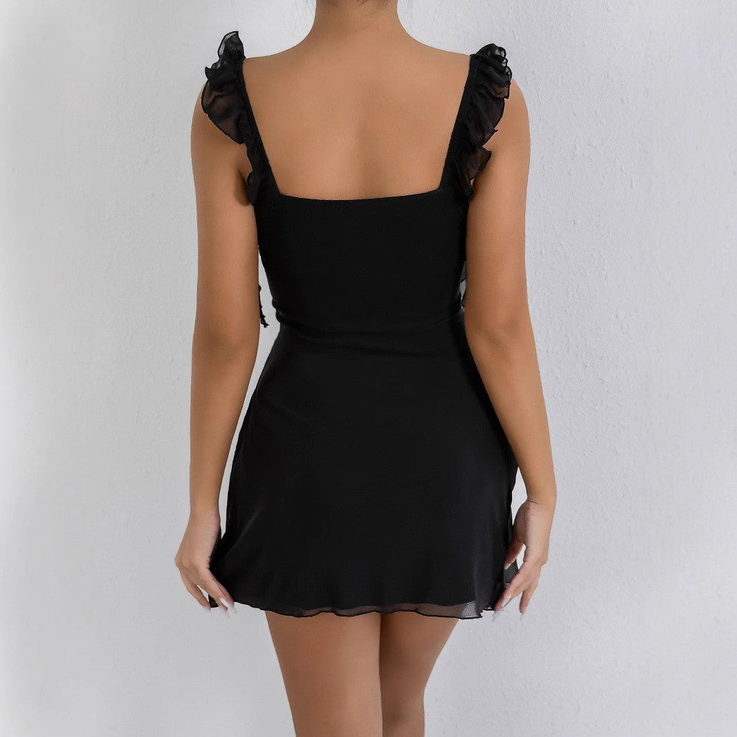 Damen Elegantes trägerloses Minikleid mit raffiniertem Schleifendetail Drune