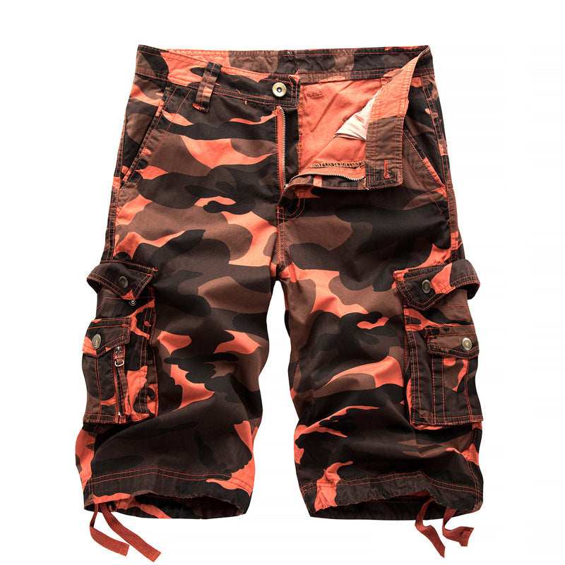 Herren Cargo-Shorts mit Utility-Taschen und verstellbarem Bund Drune