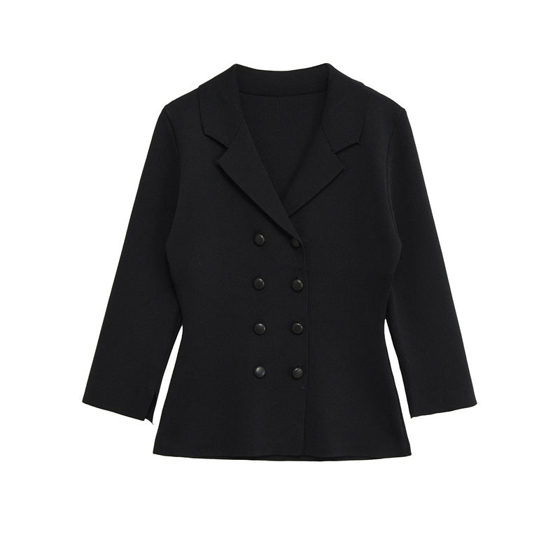 Damen elegante Blazerjacke im modernen Design mit doppelter Knopfleiste Drune