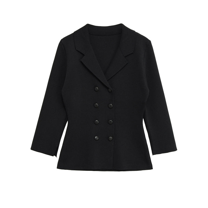 Damen elegante Blazerjacke im modernen Design mit doppelter Knopfleiste Drune