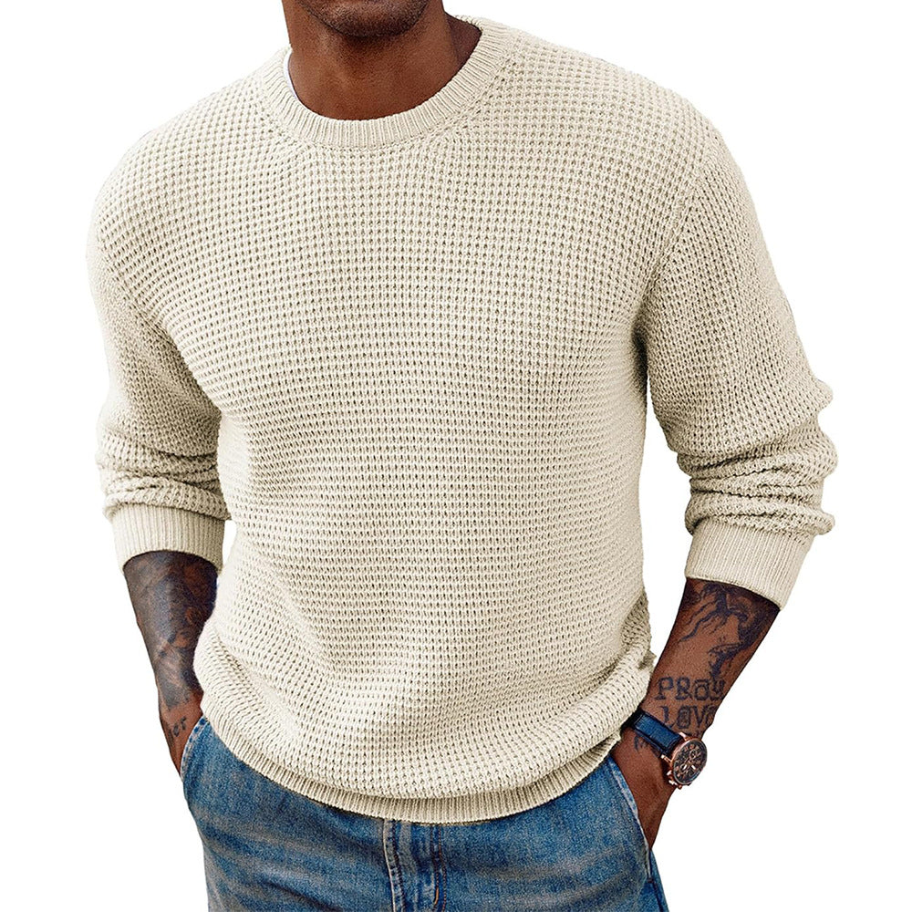 Herren Großer Strickpullover mit strukturiertem Gewebe Drune