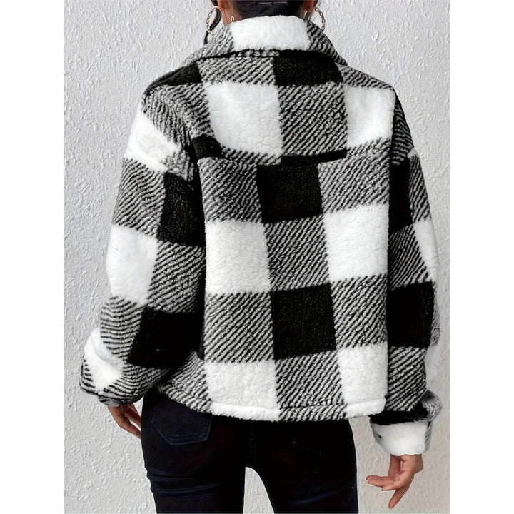 Damen Fleecejacke mit Karomuster Drune