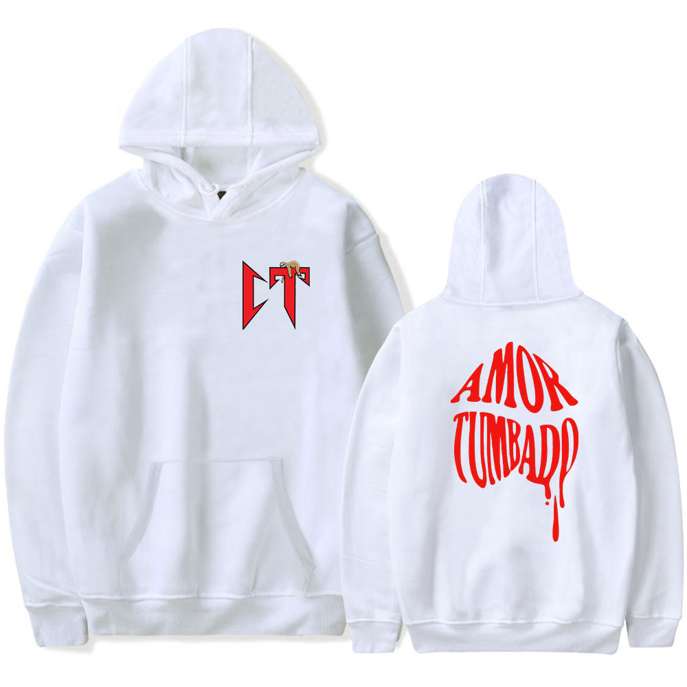Damen Kapuzenpullover mit kreativem Schriftzug Drune