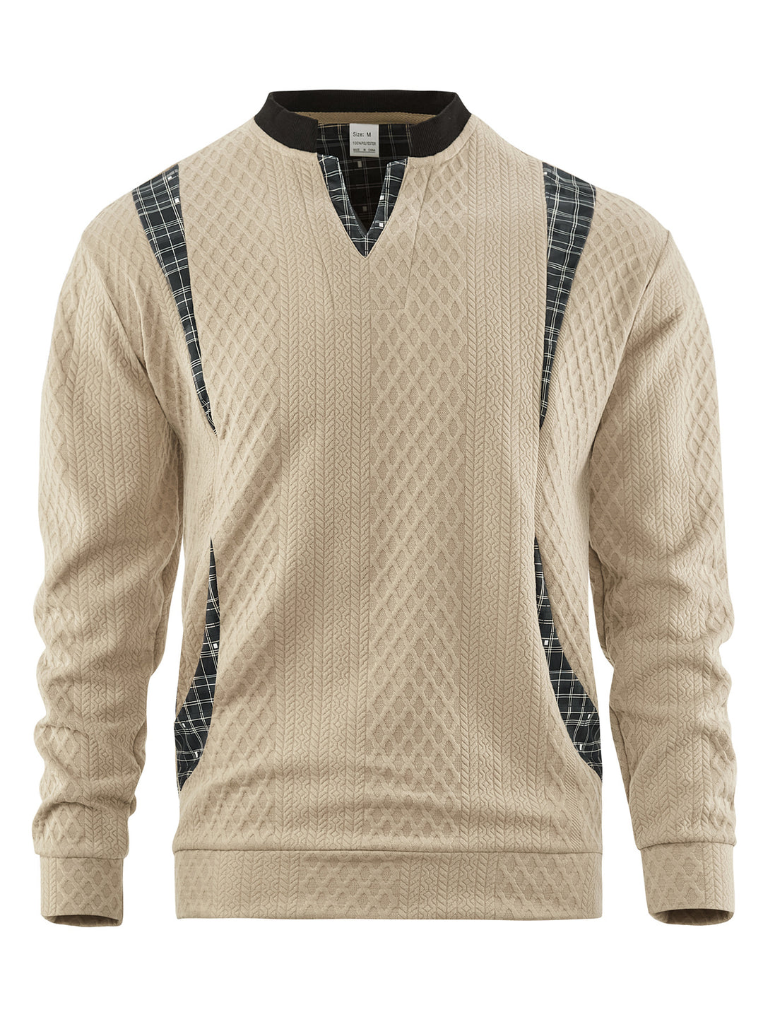 Herren Strickpullover mit modischen Karoelementen Drune