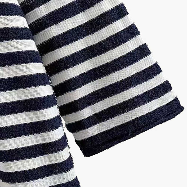 Damen Streifenpullover mit weitem Schnitt Drune