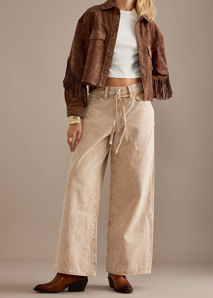 Drune | Charm Fransen Wildlederjacke
