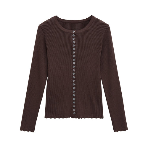 Damen Strickjacke mit dekorativen Knöpfen Drune