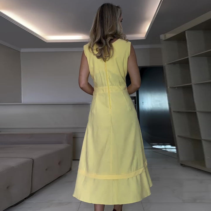 Damen Midi-Kleid mit schmeichelndem Schnitt und praktischen Taschen Drune