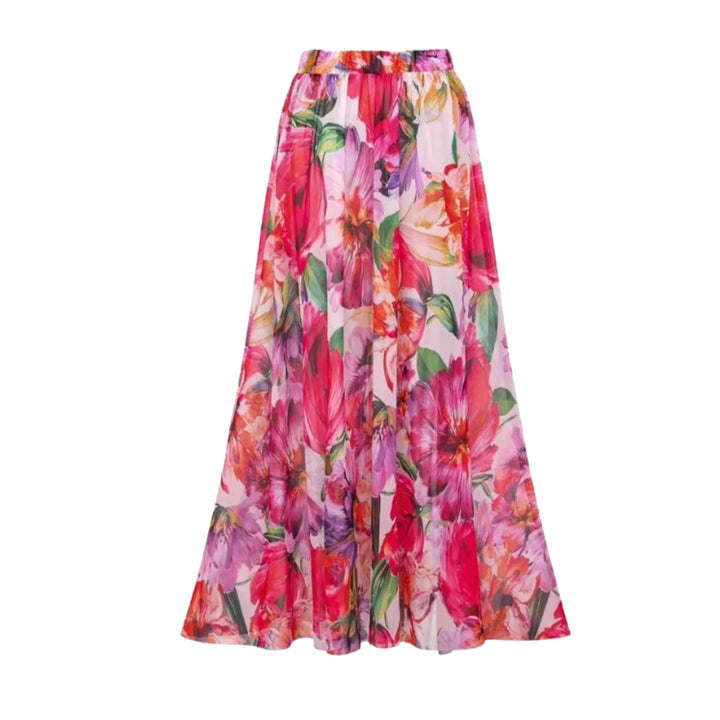 Damen eleganter Badeanzug mit floralem Wickelrock Drune