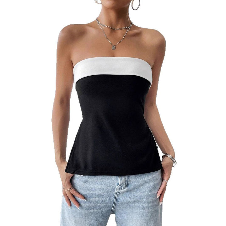 Damen Bandeau-Top mit eleganten Farbblockdesign Drune