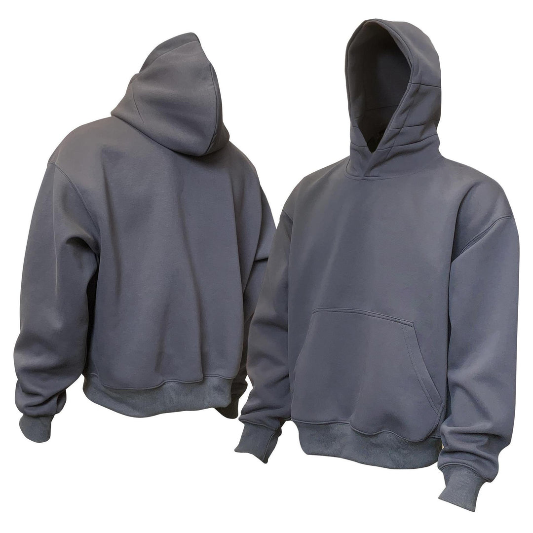 Unisex weicher Heavyweight-Oversize-Kapuzenpullover mit dreiteiliger Kapuze und verstärkter Kängurutasche Drune
