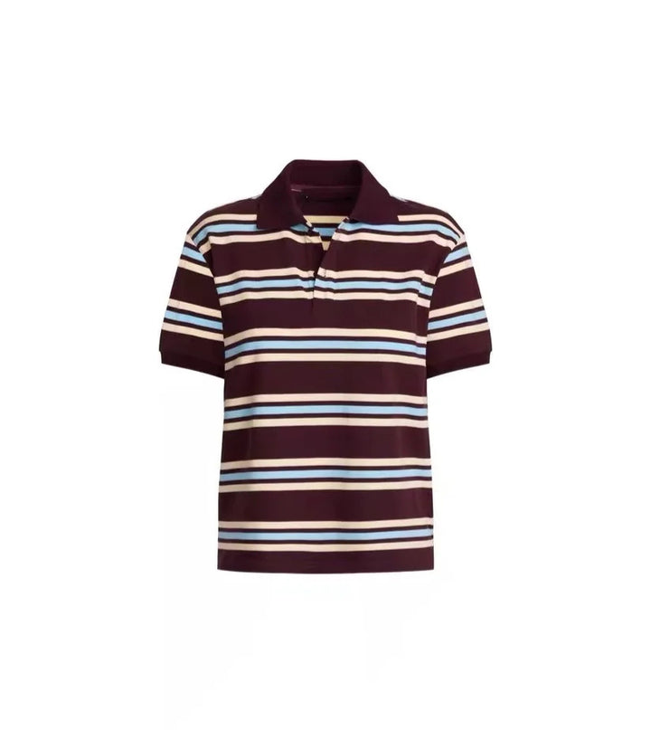 Herren Poloshirt mit modernem Streifenmuster und lässigem Schnitt Drune