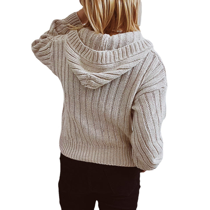 Damen Strickjacke mit auffälligem Reißverschluss und lässigem Schnitt Drune