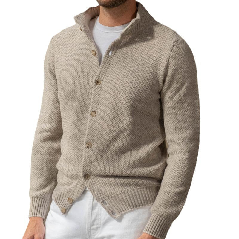 Herren Strickjacke mit strukturiertem Muster und klassischer Knopfleiste Drune