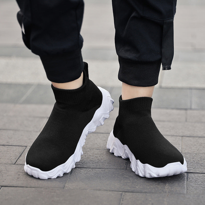 Damen nan elastischer Strick-Sockenschuh mit ergonomischer Wellen-Plateausohle Drune