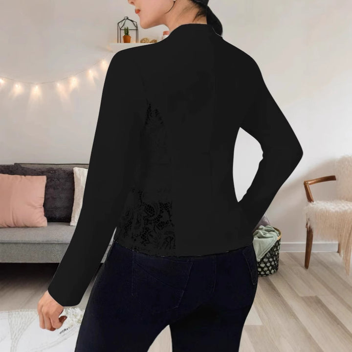 Damen elegante Blazerjacke mit Spitze und modernem Schnitt Drune