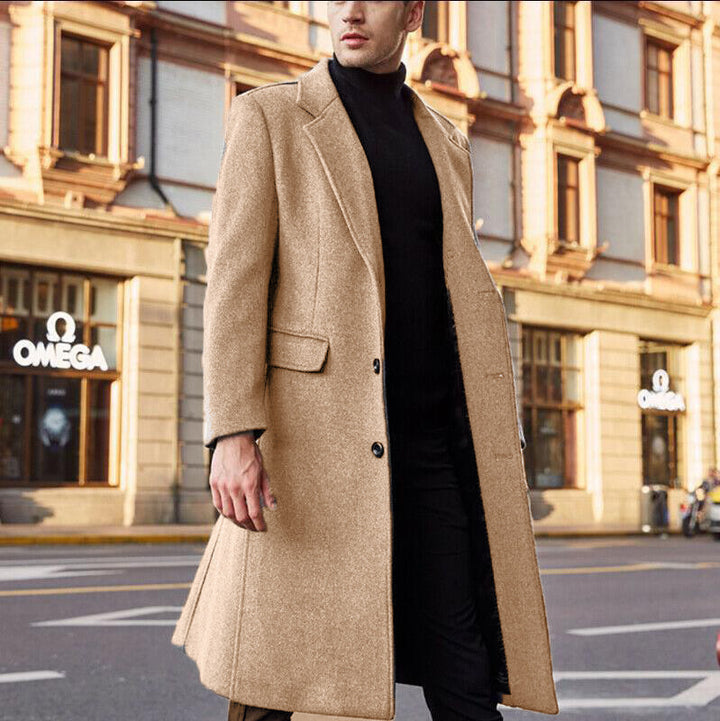 Herren eleganter Lange-Mantel Drune
