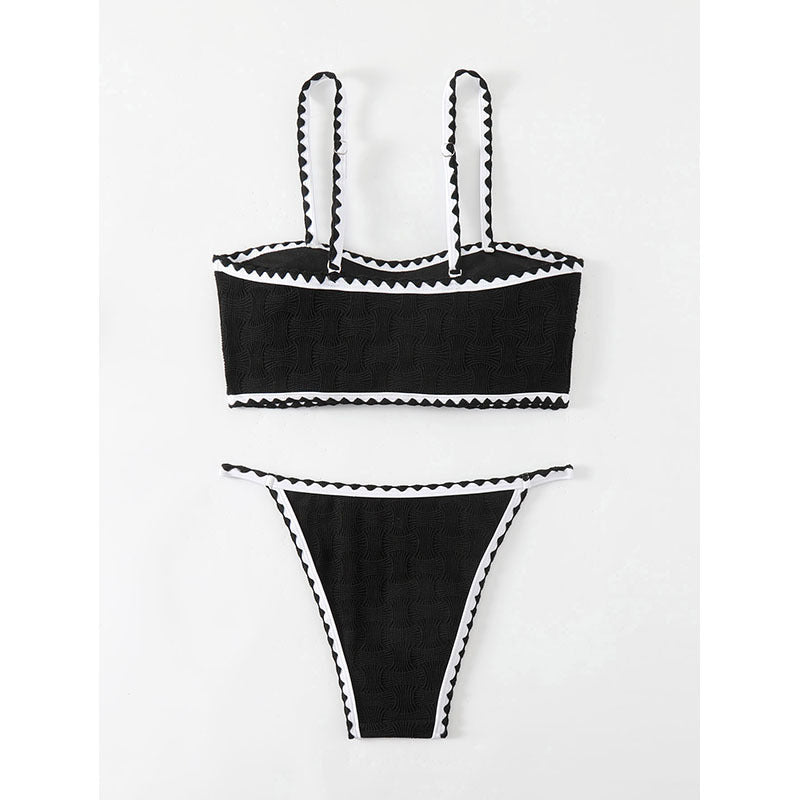 Damen-Bikini mit strukturiertem Oberteil und trendigen Kontrastdetails Drune